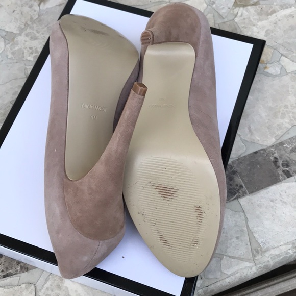 NIB beige suede heels”price firm” - Picture 5 of 8